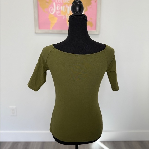 Banana Republic Green Round Neck Top (XXS) - Picture 3 of 5